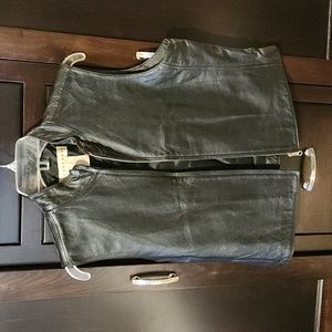Black Leather Vest